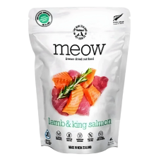 Meow Dry Food Freeze Dried Raw Lamb & King Salmon 280g, NZ-342, cat Freeze Dried, Meow, cat Food, catsmart, Food, Freeze Dried